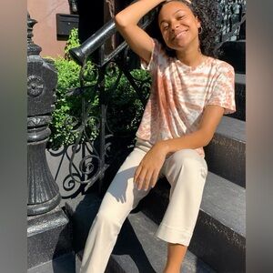 Everlane Straight-Leg Cotton Crop Pant in Sandstone, Size 12